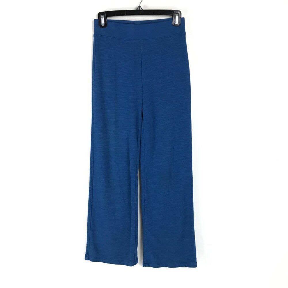 J. Crew Factory Cotton Terry Wide Leg Sweatpants Women's XS Blue Loungewear